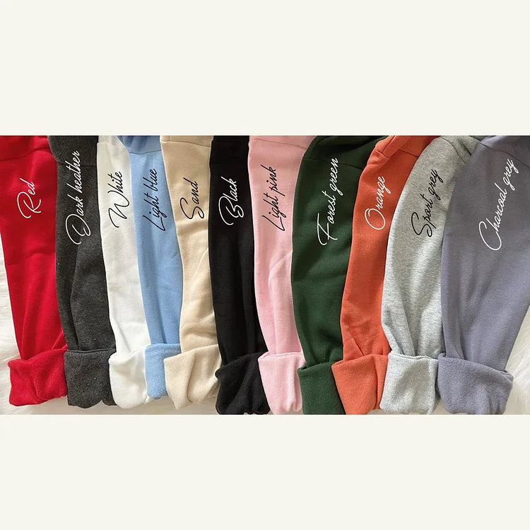Camiseta e Moletom com Coração Personalizado | Quebra-Cabeça com Algarismos Romanos Bordados Combinando de Casal