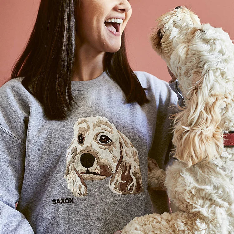 Camiseta e Moletom com Estampa Personalizada Bordado |  Destaque o Seu Pet
