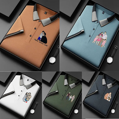Camiseta Com Estampa Polo Personalizada | Com Retrato do seu Animal de Estimação Bordado em Cores