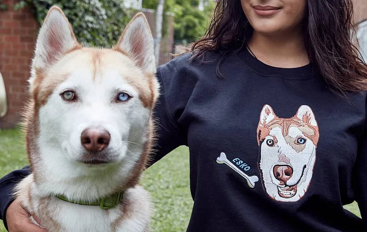 Camiseta e Moletom com Estampa Personalizada Bordado |  Destaque o Seu Pet