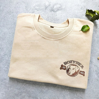 Camiseta e Moletom com a Foto do seu Dog Bordado com Nome | Para os Donos Mais Orgulhosos