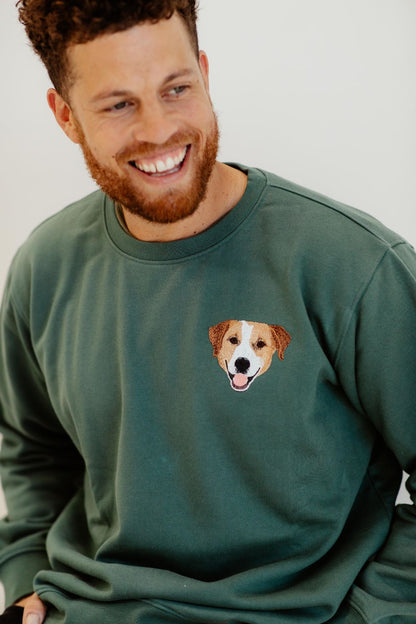 Moletom Minimalista com Carinha do seu Cachorro | Bordado Personalizado