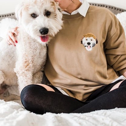 Moletom Minimalista com Carinha do seu Cachorro | Bordado Personalizado
