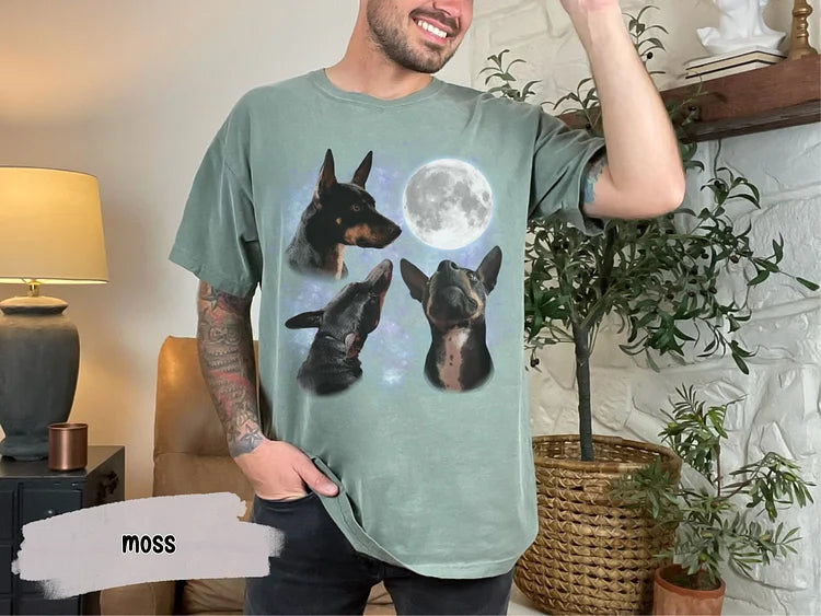 Camiseta Vintage Estampa Personalizada | Gráfica com Retrato do seu Animal de Estimação Personalizado