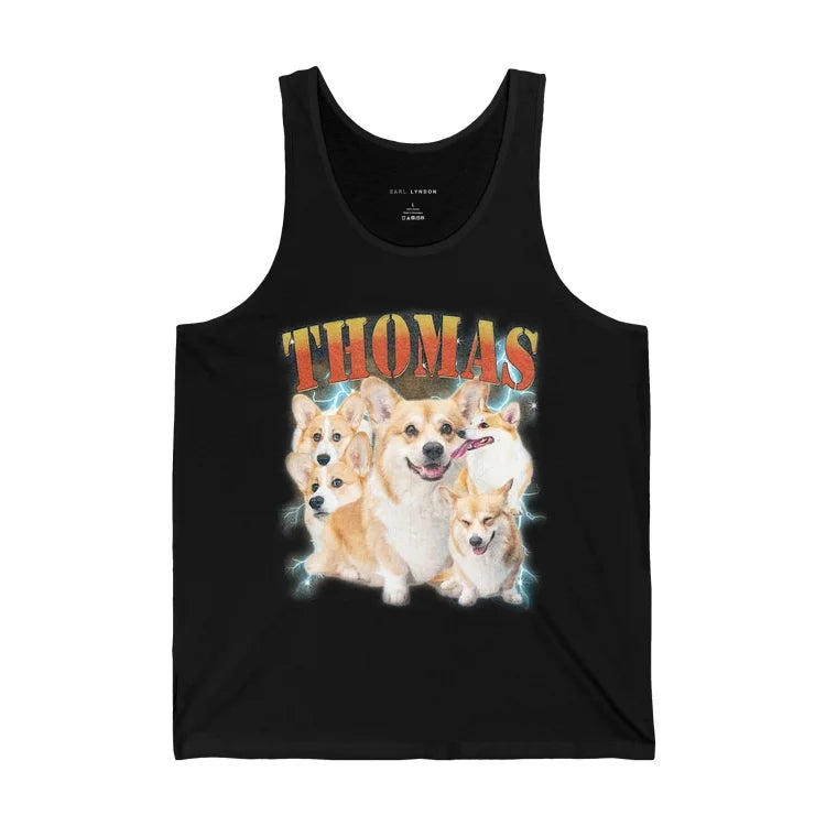 Regata Personalizada com Foto do Seu Pet | Estilo Retrô para Pet Lovers