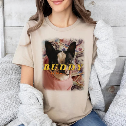 Camiseta e Moletom Vintage Personalizado com a Foto do Seu Animal de Estimação | Estilo e Fofura