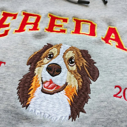 Moletom Bordado com Rosto do Seu Pet | Personalização Realista e Cheia de Amor