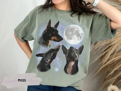 Camiseta Vintage Estampa Personalizada | Gráfica com Retrato do seu Animal de Estimação Personalizado