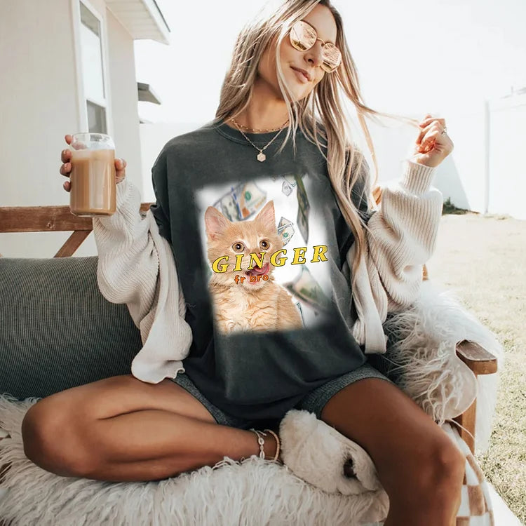 Camiseta e Moletom Vintage Personalizado com a Foto do Seu Animal de Estimação | Estilo e Fofura