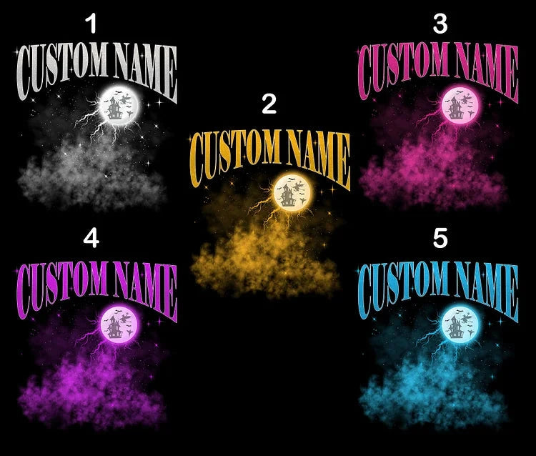 Camiseta Noite Canina Personalizado | Com Nome e Estampa de Cães & Lua Cheia