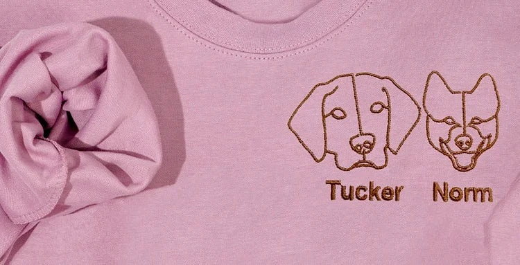 Moletom Estampa Personalizado | Com Ilustração Minimalista dos Seus Cãopanheiros