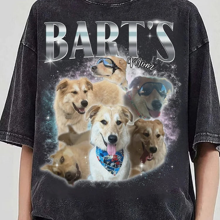 Camiseta Retrô Personalizada Estampa de Cães com Nome Maple | Estilo Vintage Canino