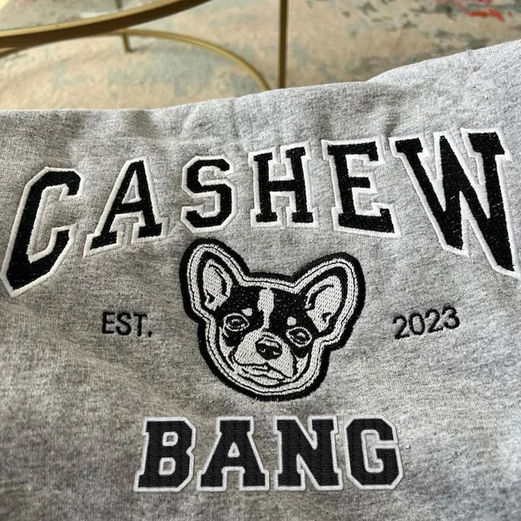 Camiseta e Moletom Personalizado In My Dog Mom Era | Nome e Rosto do Pet Estilo College