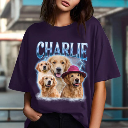 Camiseta Personalizada My Pets Estampa Retrô com Poodles | Amor Canino Vintage
