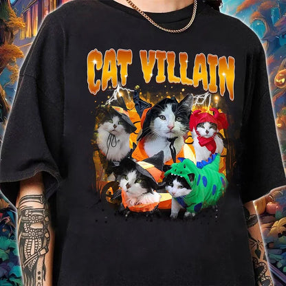 Camiseta personalizada com foto de animal de estimação | Com Tema de Halloween