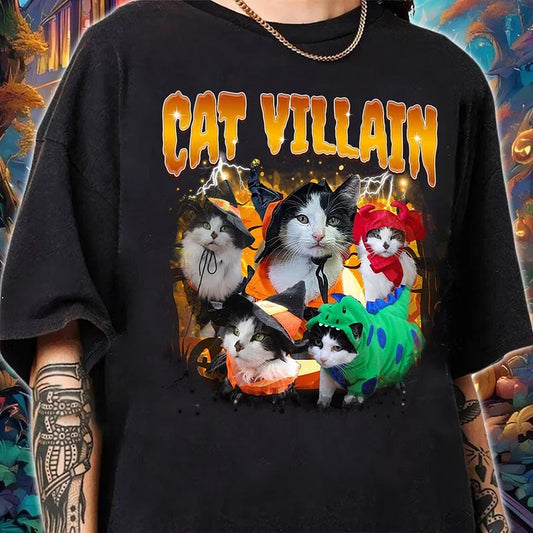 Camiseta personalizada com foto de animal de estimação | Com Tema de Halloween