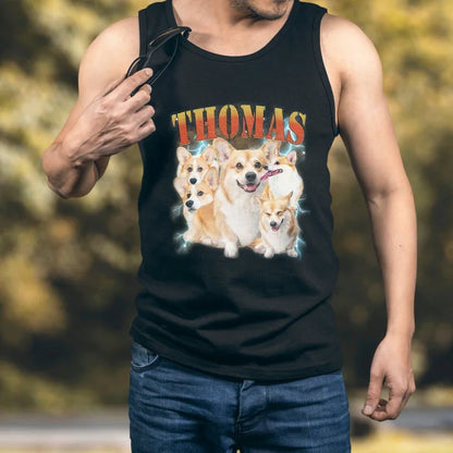 Regata Personalizada com Foto do Seu Pet | Estilo Retrô para Pet Lovers