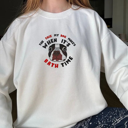 Camiseta Estampa Personalizada Com o Rosto do Seu Dog Bordado| Doguinhos com Personalidade