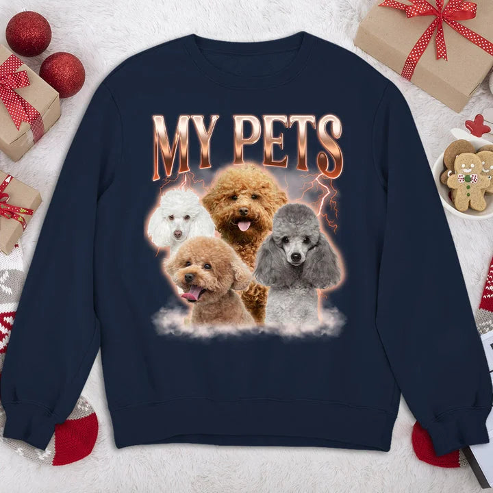 Camiseta Personalizada My Pets Estampa Retrô com Poodles | Amor Canino Vintage
