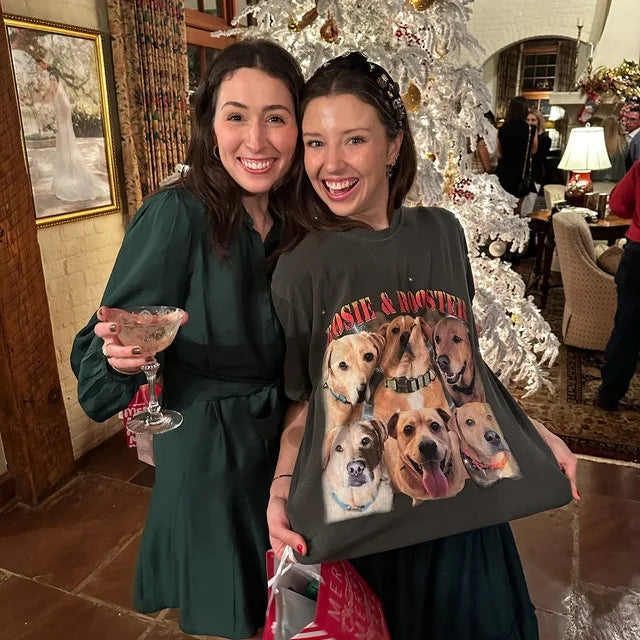 Camiseta Personalizada Rosie & Booster Estampa Retrô com Pets | Presente Divertido e Afetivo
