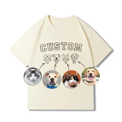 Moletom Estampa Personalizado | Ilustração dos Seus Pets Até 5 Animais