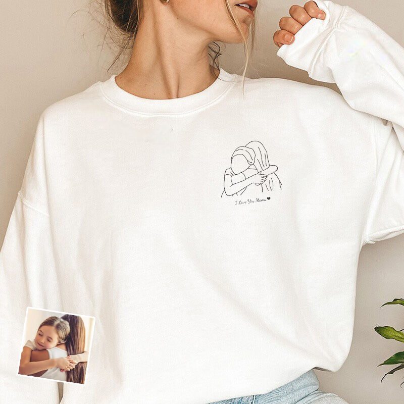 Suéter Personalizado com Foto em Desenho para Mães