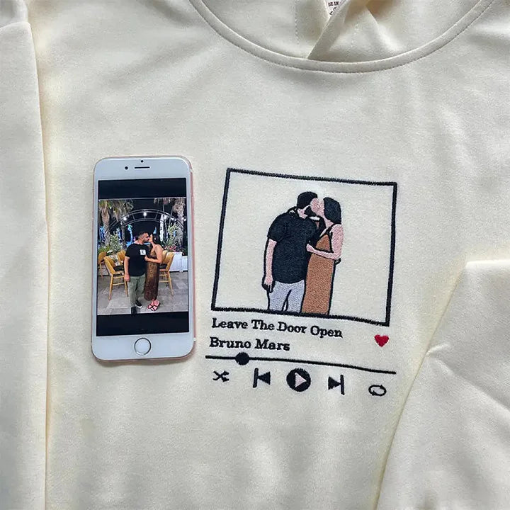 Casaco Personalizada com base em foto pessoal e música favorita