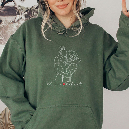 Arte Personalizada com o Desenho da Foto do Casal - Conexão Personalizada
