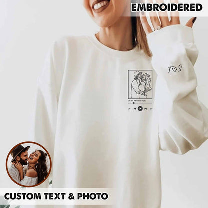 Suéter Personalizado com o Desenho da Foto do Casal