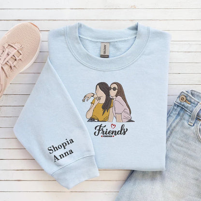 Camisa Best Friends Forever com o Desenho de um Retrato