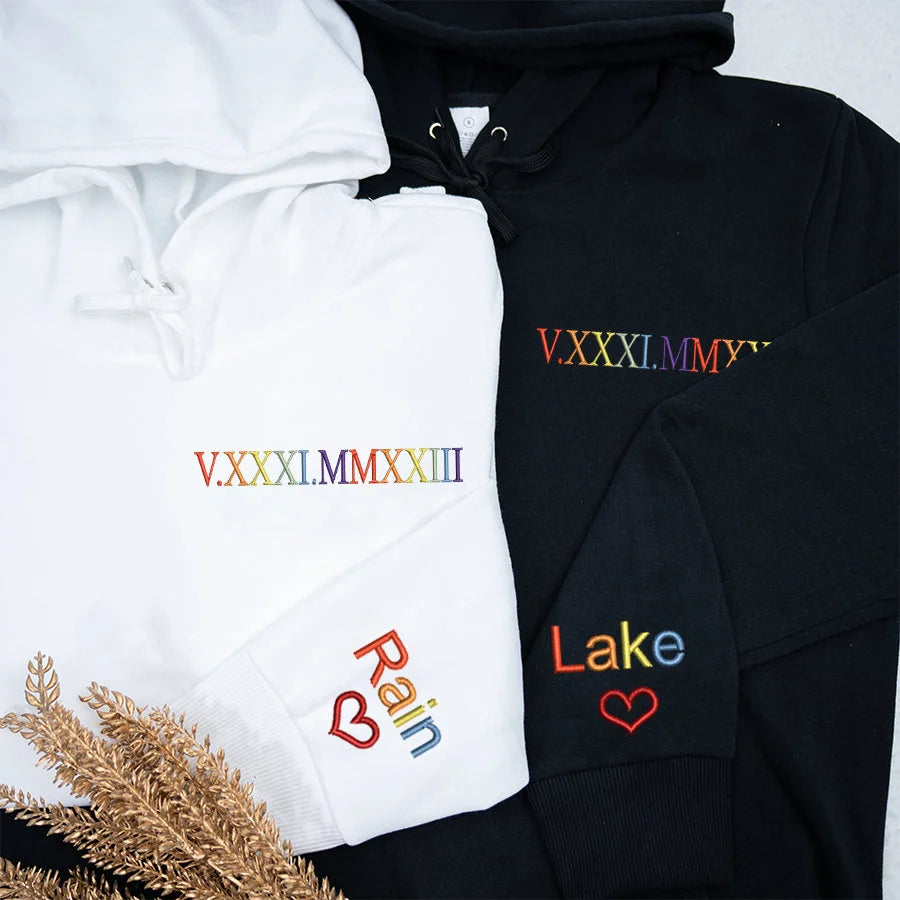 Camisa Personalizado com a data de aniversário com batimento cardíaco, data e inicial