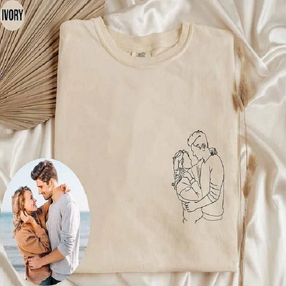 Camisa Personalizada com o Desenho da Foto do Casal