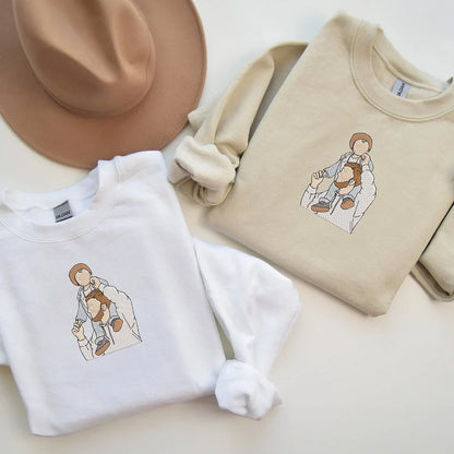 Suéter Personalizada com Retrato em Forma de Desenho para Pais