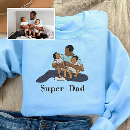 Suéter Personalizada com Retrato em Forma de Desenho para Pais