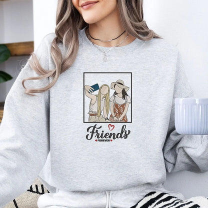 Camisa Best Friends Forever com o Desenho de um Retrato