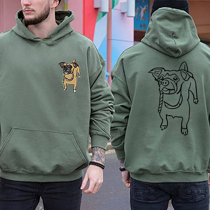Moletom Personalizado com Ilustração de Pet | Estilo e Amor Canino em Cada Lado