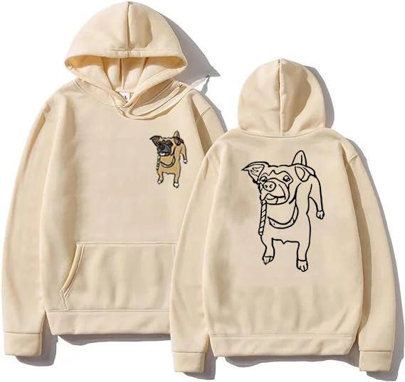 Moletom Personalizado com Ilustração de Pet | Estilo e Amor Canino em Cada Lado