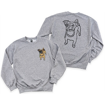 Moletom Personalizado com Ilustração de Pet | Estilo e Amor Canino em Cada Lado