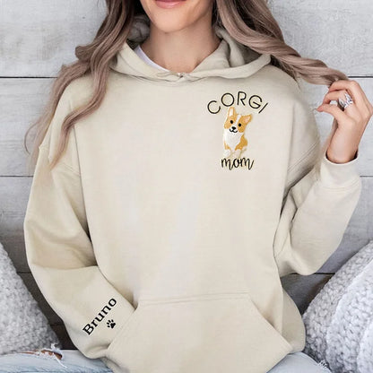 Moletom Com Estampa Personalizada | Bordado Exclusivo com Frase e Ilustração Personalizada do Seu Pet