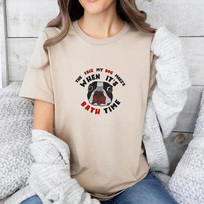 Camiseta Estampa Personalizada Com o Rosto do Seu Dog Bordado| Doguinhos com Personalidade
