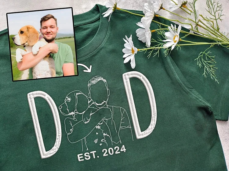 Camiseta Estampa personalizada | Com a foto do seu Dog e Familía