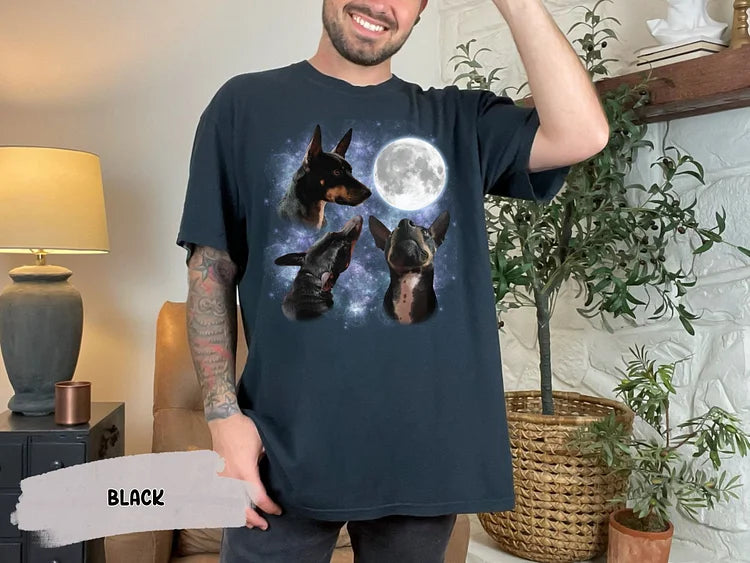 Camiseta Vintage Estampa Personalizada | Gráfica com Retrato do seu Animal de Estimação Personalizado