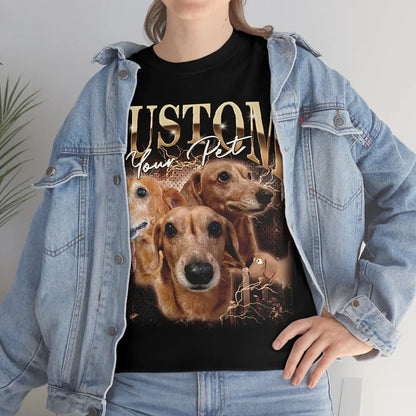 Camiseta Personalizada Rosie & Booster Estampa Retrô com Pets | Presente Divertido e Afetivo