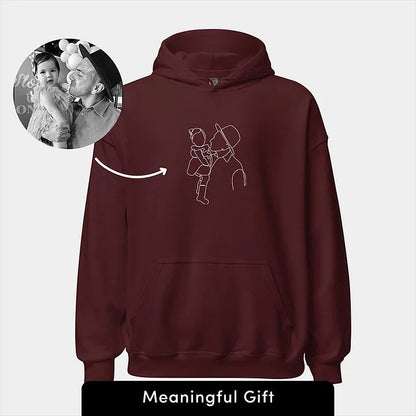 Moletom Personalizado com Linha Contínua do seu Pet e Nome Bordado | Estilo Minimalista e Cheio de Amor