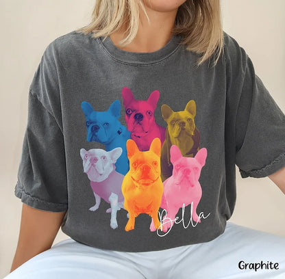 Camiseta Personalizada com Retrato de Animal de Estimação | Foto de Animal de Estimação Retrato de Cachorro Nostálgico