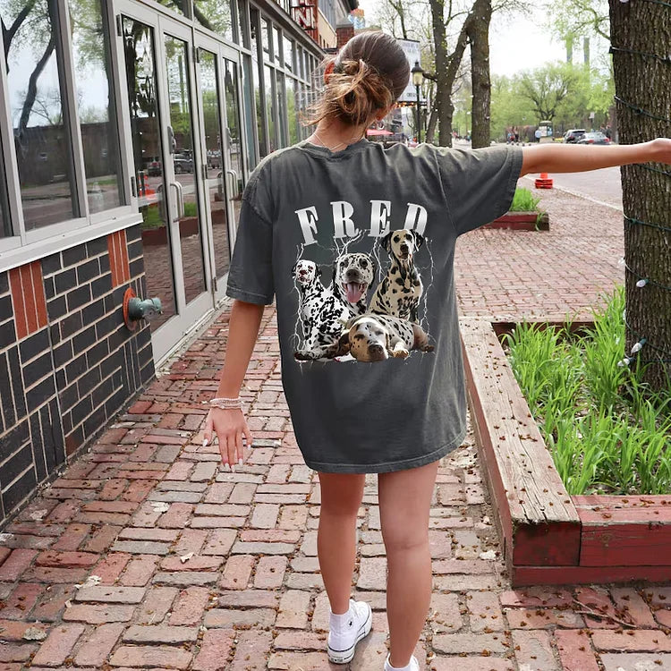 Camiseta Personalizada Fred com Estampa de Dálmatas | Seu Pet, Seu Estilo
