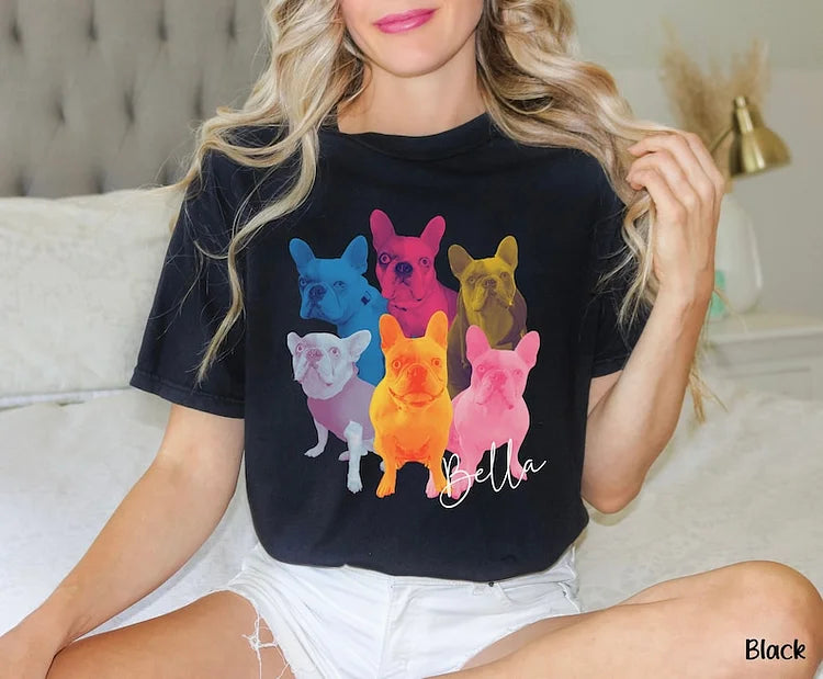 Camiseta Personalizada com Retrato de Animal de Estimação | Foto de Animal de Estimação Retrato de Cachorro Nostálgico