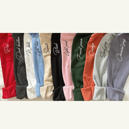 Camiseta e Moletom com Coração Personalizado | Quebra-Cabeça com Algarismos Romanos Bordados Combinando de Casal