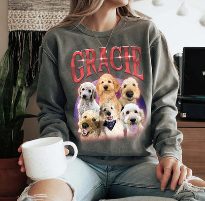 Camiseta Personalizada Rosie & Booster Estampa Retrô com Pets | Presente Divertido e Afetivo