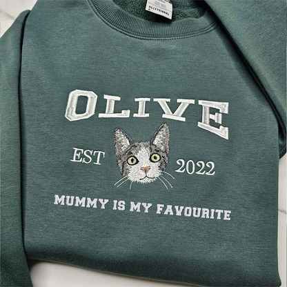 Camiseta e Moletom Personalizado In My Dog Mom Era | Nome e Rosto do Pet Estilo College